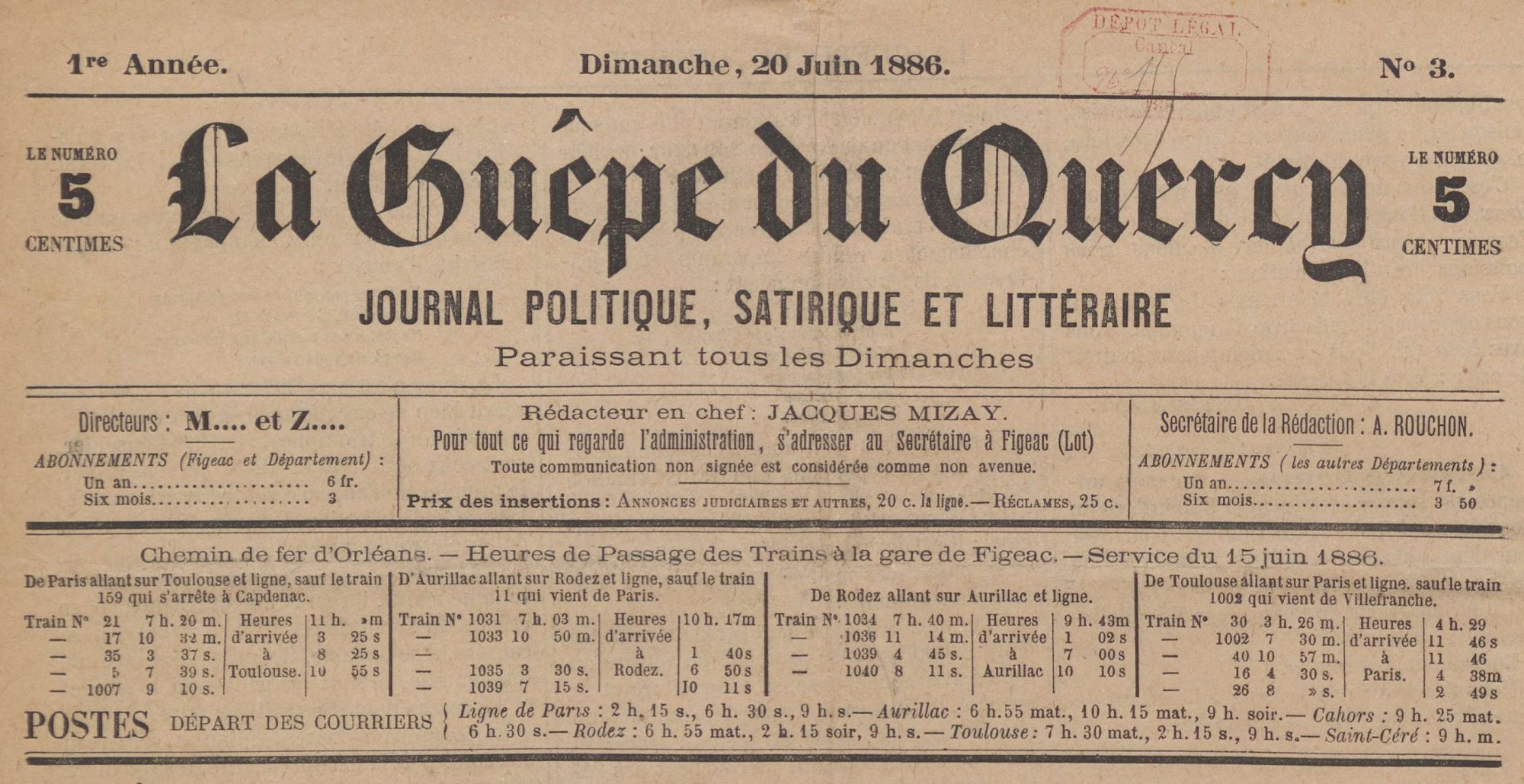 Presse satirique : les piqûres de la Guêpe 