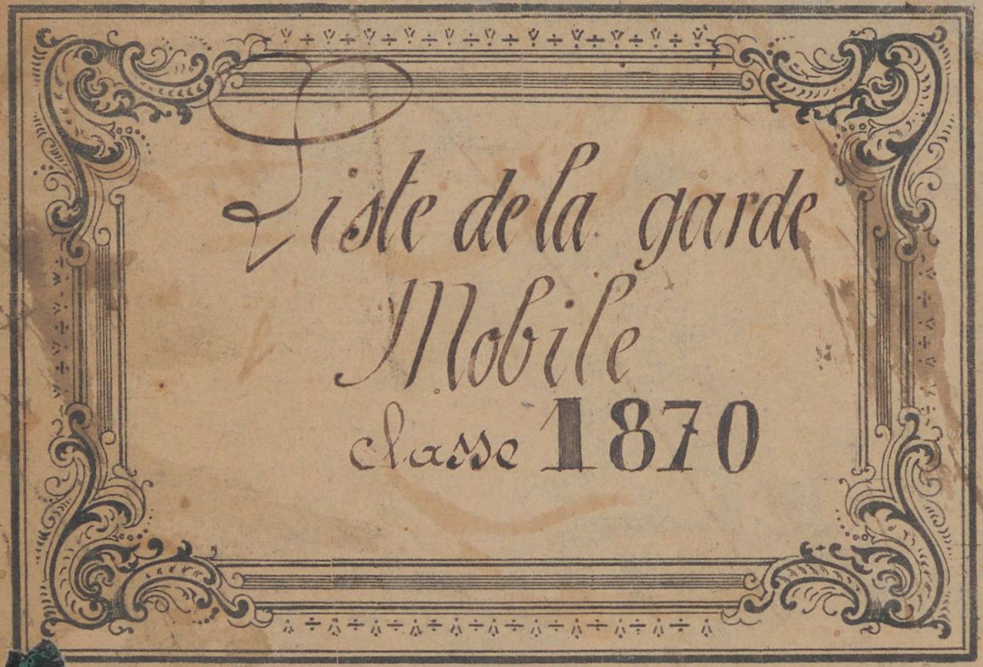 Archives des séries modernes. Poursuite du classement 