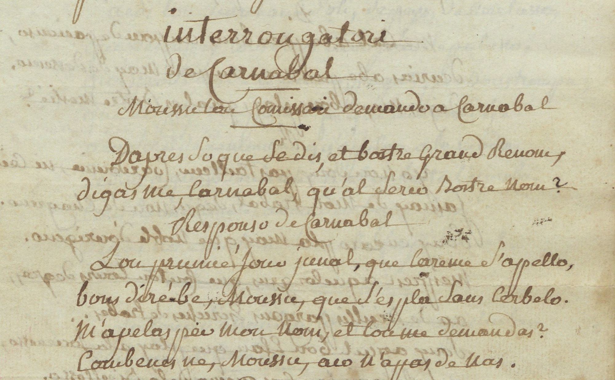 Jugement de carnaval en langue d'Oc