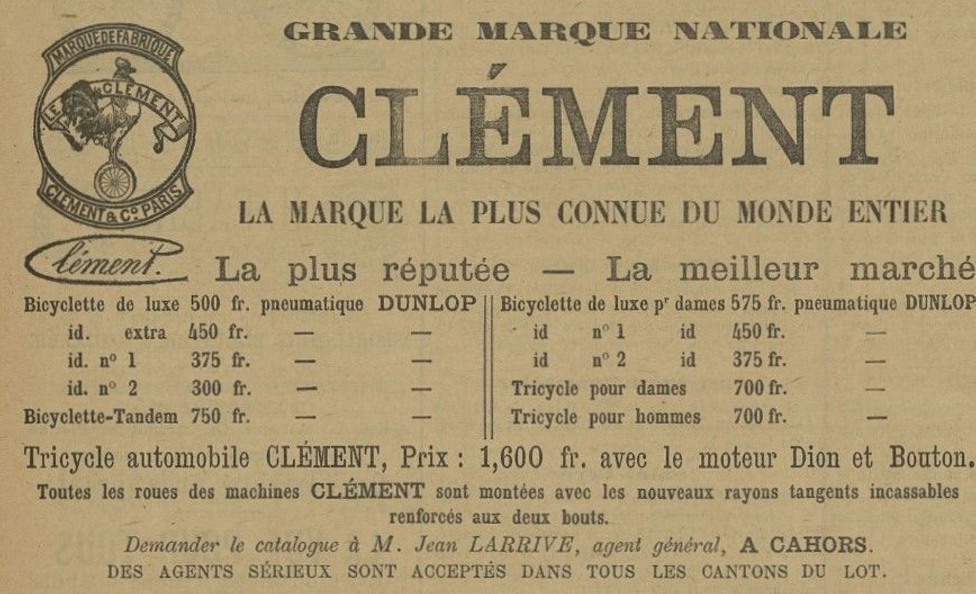 Promenades vélocipédiques. Etape 1