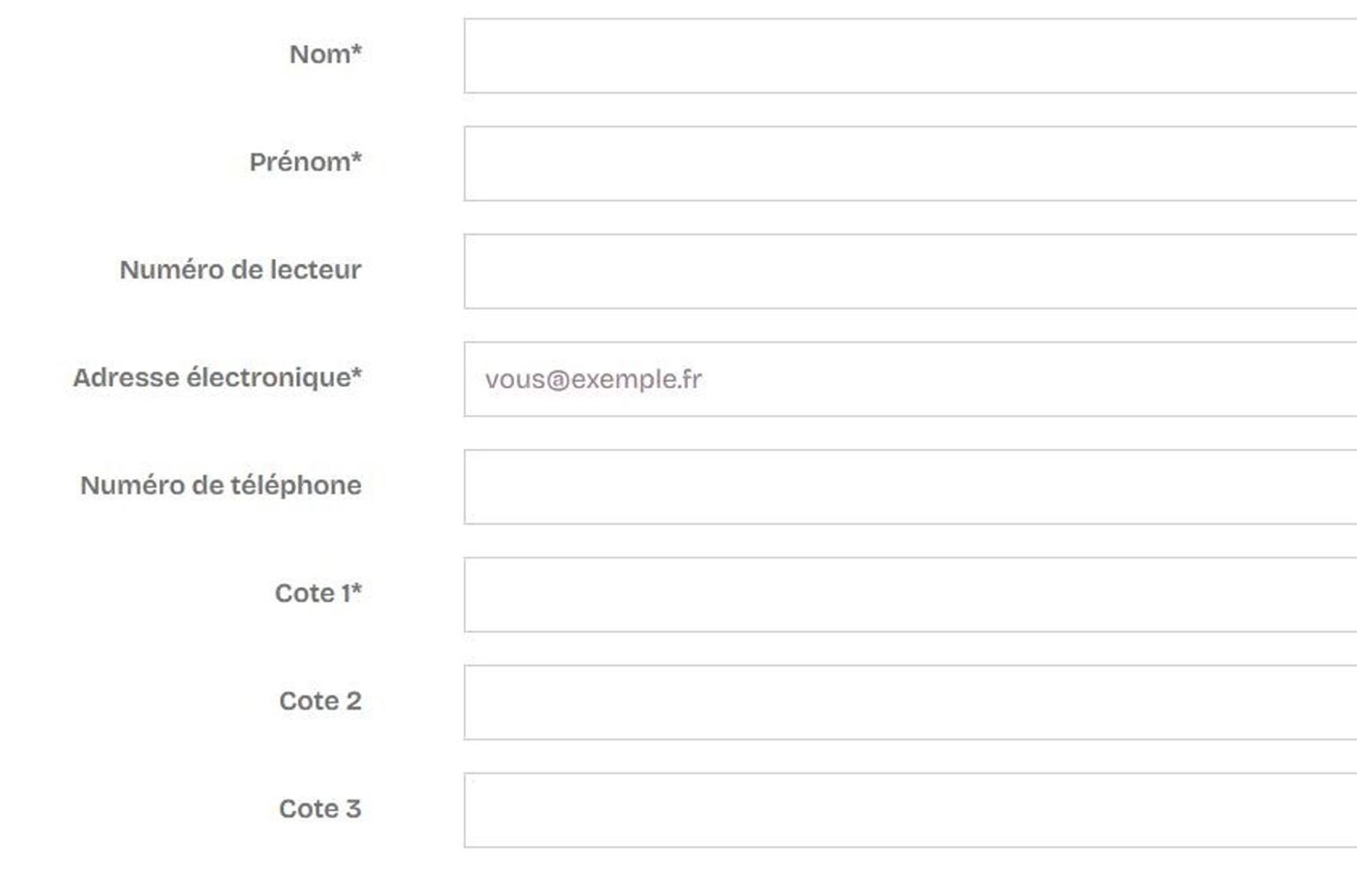 Demande d'information, de recherche, de reproduction