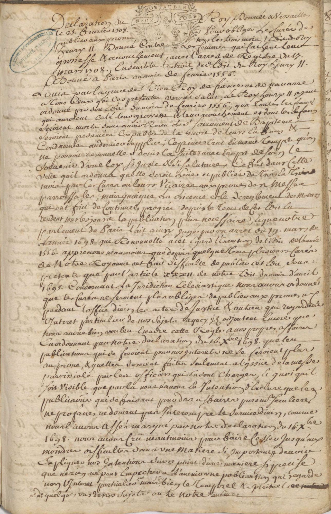 Les déclarations de grossesse 