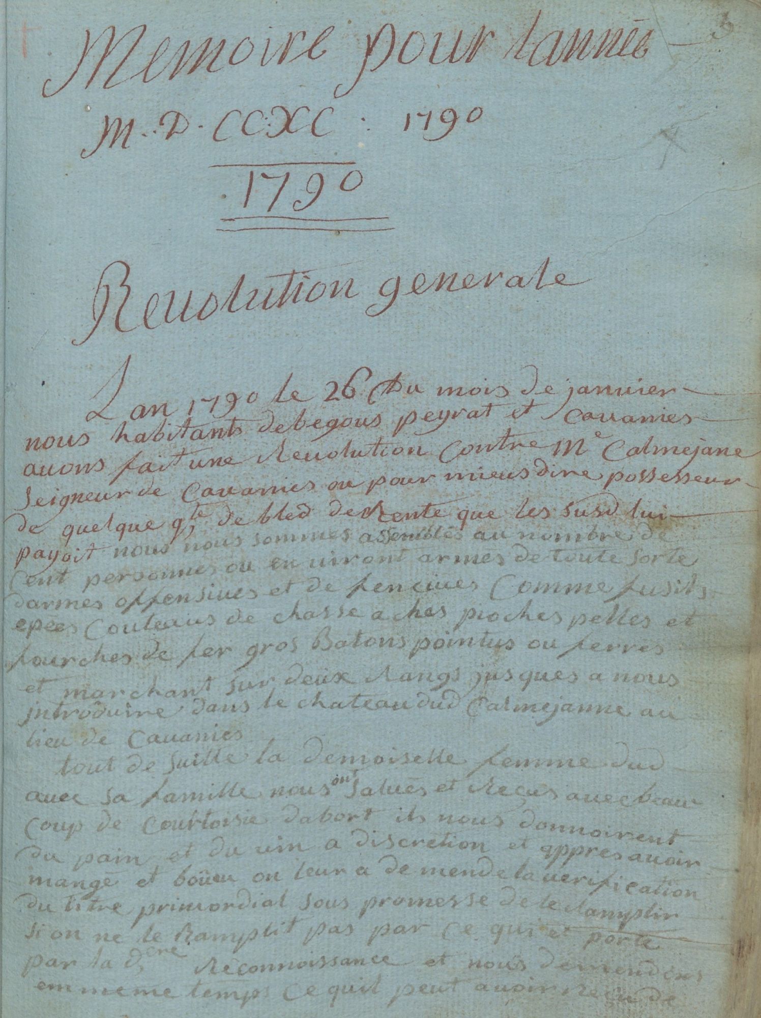26-27 janvier 1790. Deux journées de Révolution 