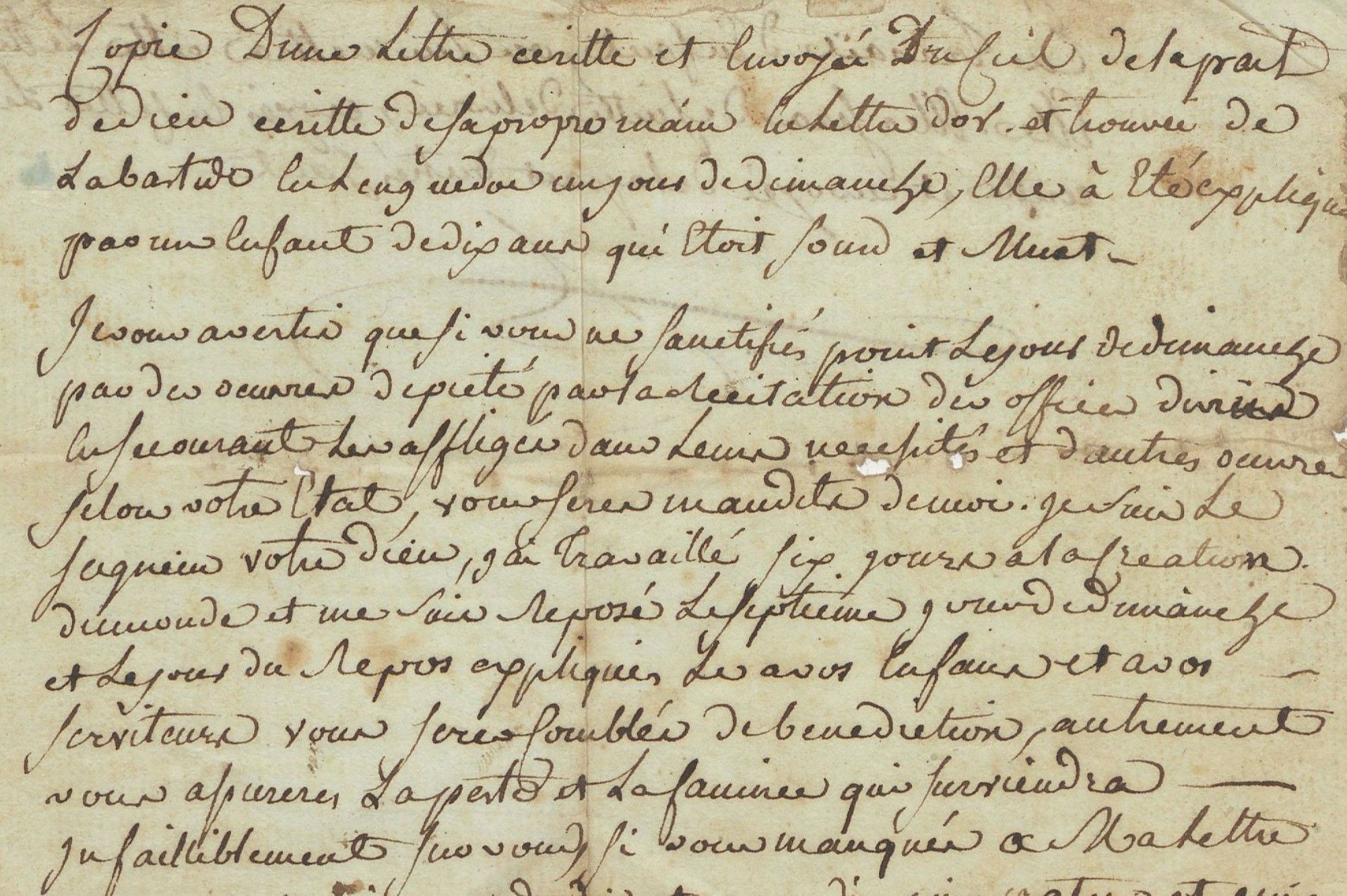 La peur de la malédiction divine