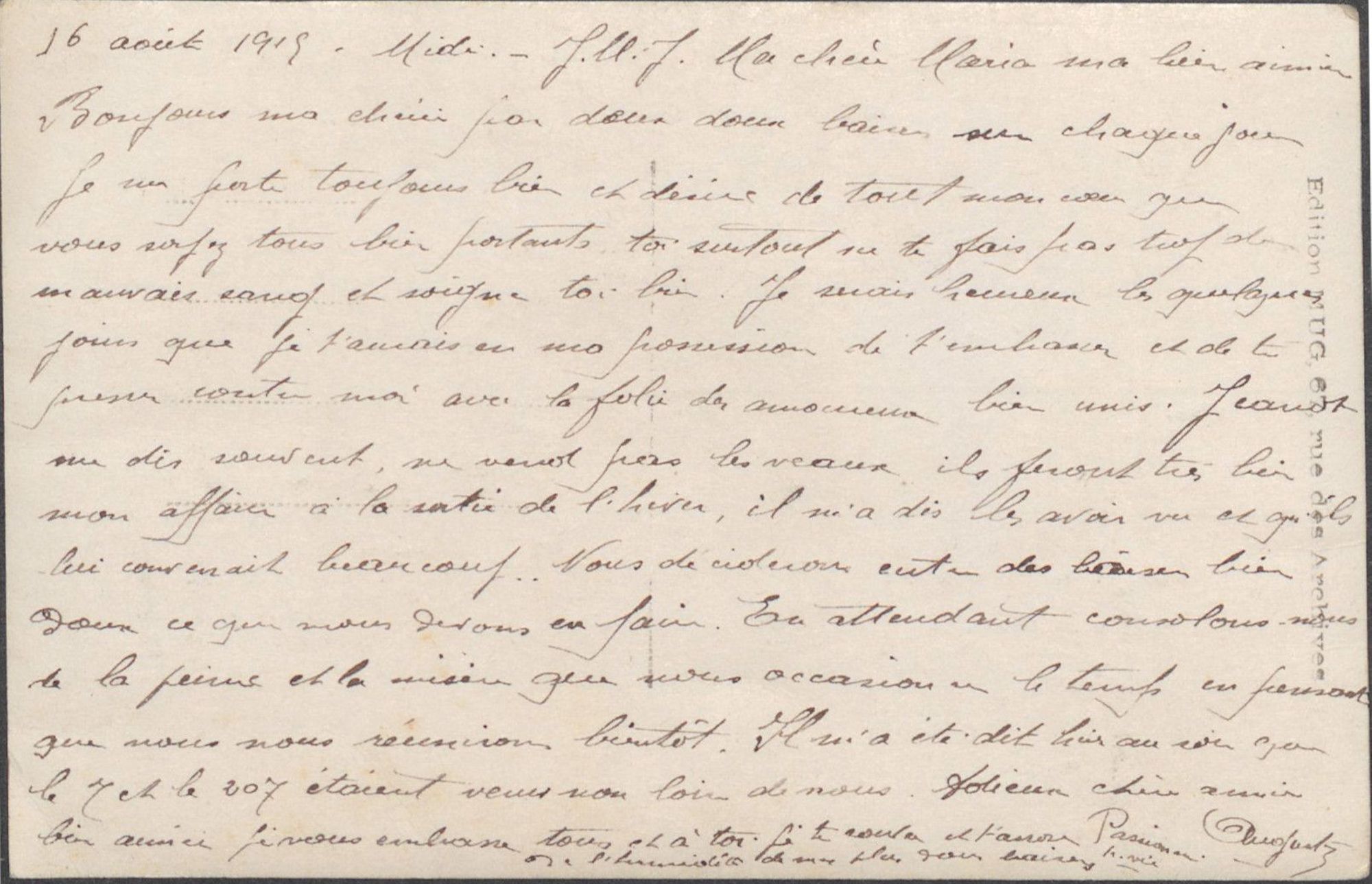 « Avec la folie des amoureux bien unis »